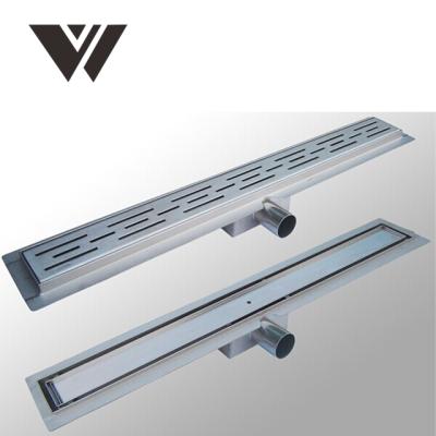 China Lower Weldon Linear Shower Floor Drain Stainless / Automatic Linear Shower Channel Stainless Waste / Linear Floor Drain for sale