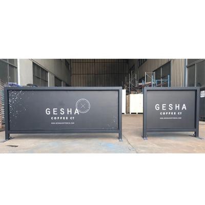 China Outdoor Shown Berrier Barrier Sidewalk Cafe Cafe Bar Barrier Crowd Control Barricade Barrier Portable Windbreak Barrier for sale