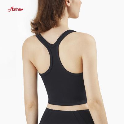 China Sexy Breathable Women Fitness Sweat Wicking Gym Wear Crop Stringer Cross Back Yoga Bra for sale