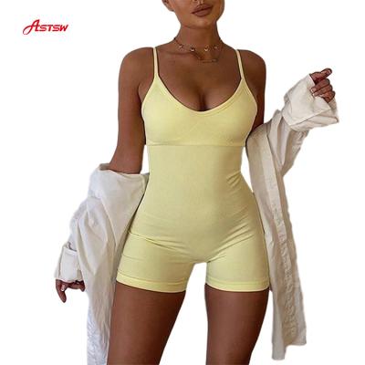 China Breathable Seamless Overalls Sports Wear One Piece Women Sexy Yoga Playsuits for sale