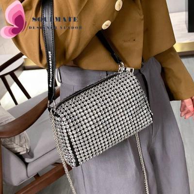 China Rhinestone Diamond Luxury Handbags For Women Handbags Set Tote Messenger Hand Bags Full Designer Ladies Bags 2021 Bling Diamond Party for sale