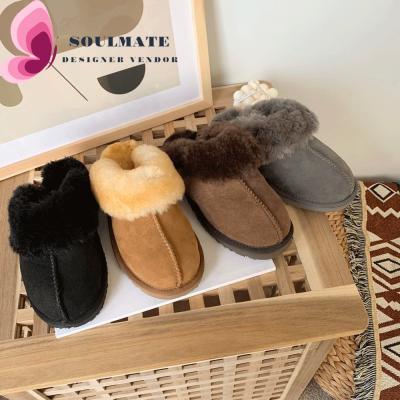 China 2021 Fashion Trend Sale IG EVA Wool Suede Cashmere High Quality Anti-skid Warm Slipper For Winter Drop Fast Shipping In Stock for sale