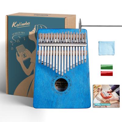 China Mahogany Mahogany Wood Kalimba 17 Inch Mbira Main Piano Musical Instruments For Adults Kalimba for sale