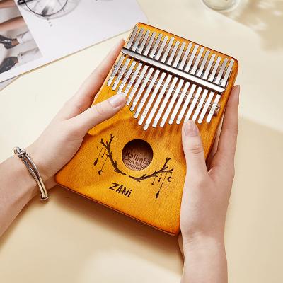 China Wholesale popular kalimba 17 inch piano beginners buy kalimba finger piano 17 tone musical instrument concert head wooden kalimba for sale