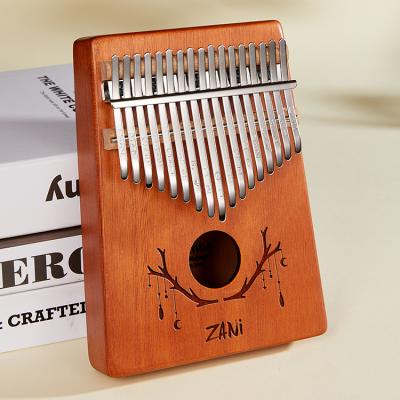 China Kalimba Inch Mahogany Piano 17 Finger Piano Lead Musical Instrument with Instruction and Study Air Hammer, Gift for Kids, Adult Beginner for sale