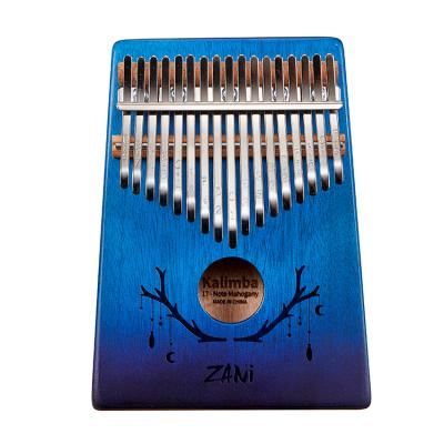 China 17 Inch Wooden Piano Key Kalimba Finger Musical Instrument Mahogany Mahogany Professional Gifts for sale