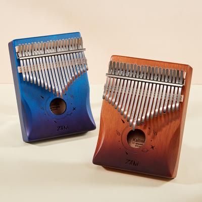 China Professional mahogany kalimba for sale mini finger piano instrument 17 strings thumb piano wooden kalimba for sale