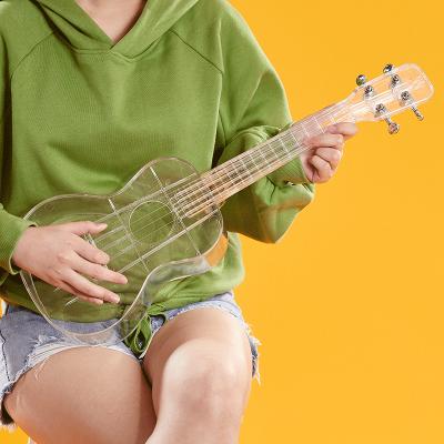 China Wedding uklele costomized clear ukulele ukulele gutar 23 inch bass guitar ukulele transparent hawaiian plastic guitar ritm for sale