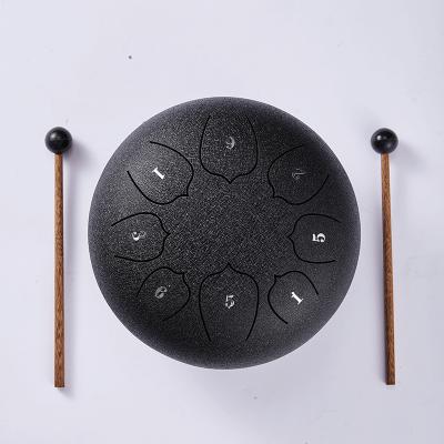 China Stainless Steel Tongue Drum 8 Tone Other Instruments Yoga Tongue Drummer Steel Pot Drummer 8 Inch Instrument for sale