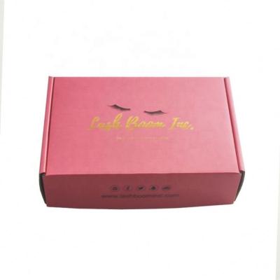 China Recycled Messenger Express Paper Box Materials Logo Customized Cosmetic Packaging Small Size False Eyelash Cardboard Wrapping Paper for sale