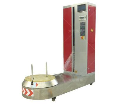 China Automatic Foot Pedal Airport Luggage Wrapping Machine For Baggage Wrapping for sale