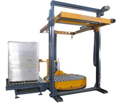 China Online Stretch Food Pallet Wrapping Machine Automatic Conveyor Top Sheet for sale