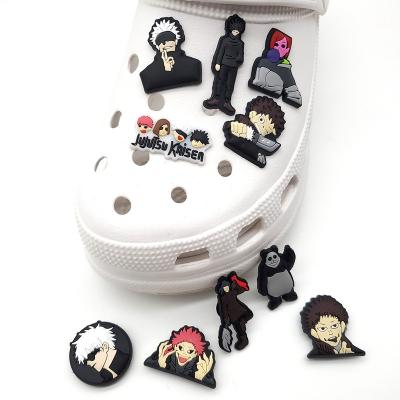 China Hot Selling Cheap Shoe Accessories PVC Shoe Clog Decoration Custom Soft Rubber Anime Cartoon Shoe Charms for sale