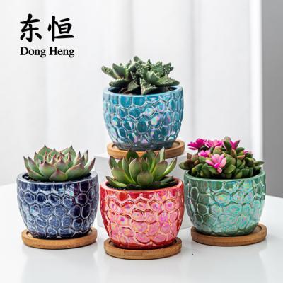 China Contemporary Nordic Flower Arrangement Round Vase Flower Plant Electroplating Ceramic Pots Ornament Wholesale Electroplating Gold Vase for sale