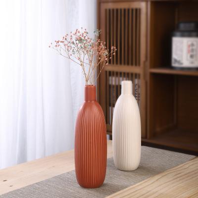 China Contemporary Luxury Home Decor Molandi Style Ceramic Vase For Orange Flower Plant / Flower Vases for sale