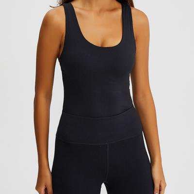 China Wholesale Breathable Comfortable Yoga Overalls Cross Fitness Beauty Shaping Back Tight Running Jumpsuit for sale