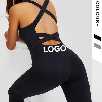 China Women's Breathable High Elastic Yoga Wear Fitness Girls Sports Gym Clothing High Print And Breathable Yoga Overalls for sale