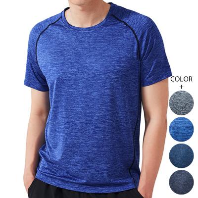 China Custom Breathable QUICK DRY Solid Color Logo Men's Short Sleeve Sports Casual Sports Running Plus Size Gym T-Shirt for sale