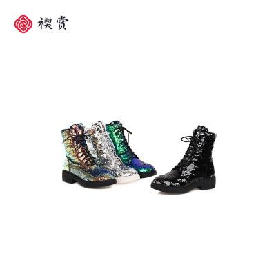 China Other similar 2022 new arrival wedge boots sequin boots boty boots zapatos Para mujer metallic for sale