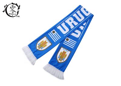 China Multiple Color National Team Scarf Printed Football Thin Blanket for sale