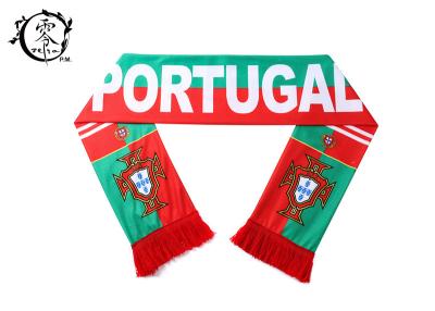 China One Size Sports Team Sublimation Scarf Portugal With Logo Printing for sale