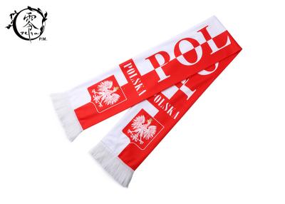 China Polyester Soccer Team Polska Scarf​ , Football Fan Champions League Scarf for sale