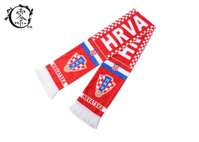 China Soccer Ball Club Sublimation Scarf Custom Fabric Printing Hrvatska Flag for sale