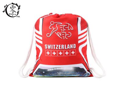 China Customized Switzerland Soccer Team Cinch Gym Bag Decoration Training With Logo for sale