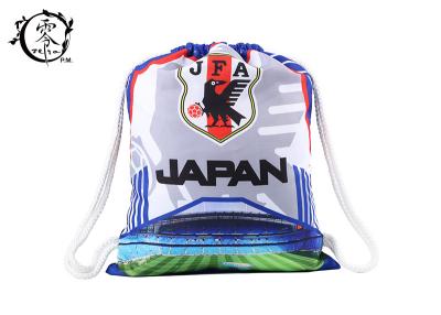 China Japan Football National Backpack String Bag , Printed Athletic Pull String Bag for sale