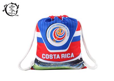 China World Cup Cotton Rope Colored Drawstring Bags FIFA Polyester Large Size for sale