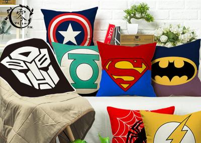 China Marvel Heros Canvas Silk Cotton Decorative Cushions Pillows Zipper Hulk Captain America For Home for sale