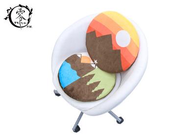 China Sunset Sunrise Decorative Cushions Pillows Soft Round For Seat Short Plush Lumbar Support for sale