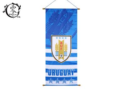 China Soccer Team Sublimation Printed Multicultural Flag Banners UV Fade Resistant Uruguay Polyester for sale