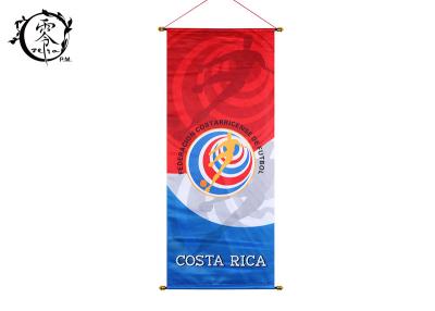 China Costa Rica National Team Hanging Multicultural Flag Banners Vivid Color UV Fade Resistant Durable Lightweight for sale