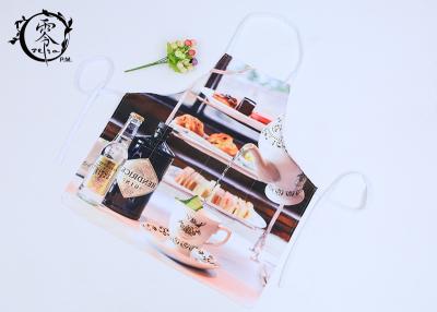 China Polyester Digital Printed Houseware Items Canvas Kitchen Apron With Pockets Grilling Baking for sale