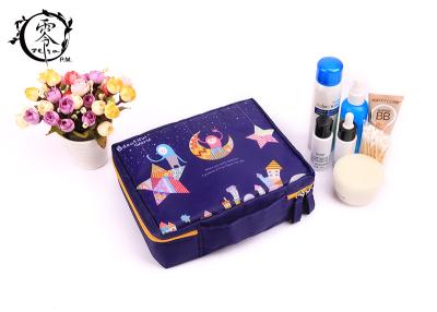 China Cartoon Moon Star Cosmetic Bags, Portable Pouch Waterproof Material Makeup Travel Case for sale