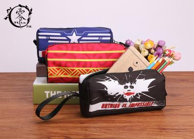 China Marvel Batman Logo Pencil Case Pouch Polyester Canvas Pencil Box Gift For Children School Opening for sale