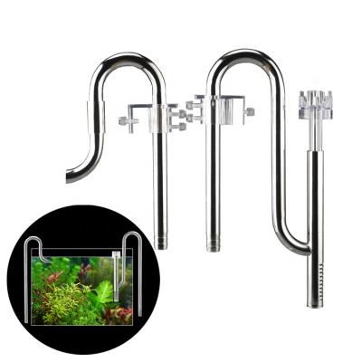 China Viable Aquarium Lily Pipe Stainless Steel Inlet And Outlet Hose Set For Aquarium Water Line With Filter Cartridge for sale