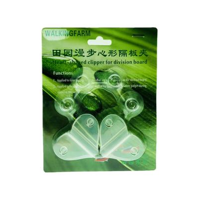 China Viable Aquarium Accessories Clip Dividing Board Fix Suckers Aquarium Equipment Filter Fixing Heart Shaped Aquatic Tube for sale