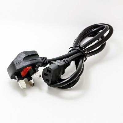 China Three Prong 1.5m Desktop Monitor Power Cord 0.75mm UK 3PIN for sale