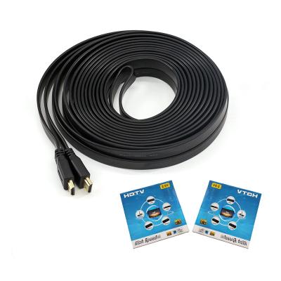 China Plano los 20m del negro del cable de Digitaces TV HDMI del monitor del reproductor de DVD HD en venta