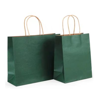 China Custom Printed Recycled Materials Bolsas Kraft Paper Green Paper Bags Factory Logo Kraft Paper Shopping Gift Recyclable Bag for sale