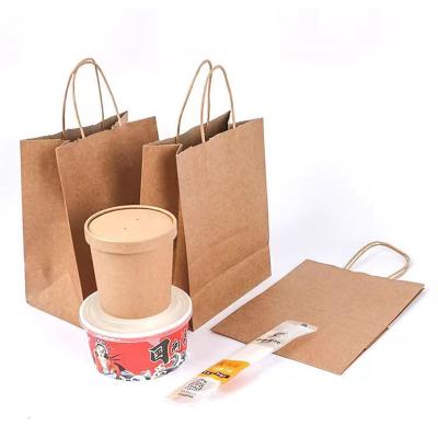 China Wholesale Recycled Doypack Handle Paper Bags Gift Bag Eco Frindly Wisted Materials Kraft Paper With Custom Logo for sale