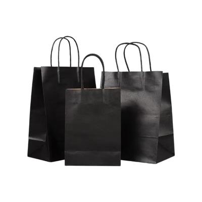 China Custom Paper Bags Biodegradable Custom Paper Kraft Black Eco Friendly Bag for sale