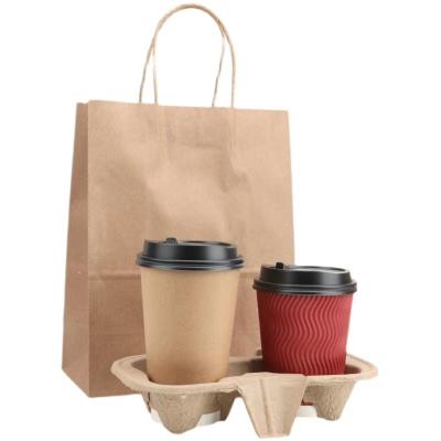 China Restaurant Biodegradable Eco Friendly Recyclable Takeout Bag Custom Shopping Bags With Logos for sale