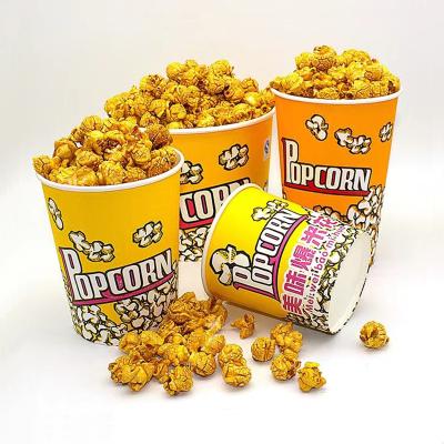 China Disposable Custom Food Grade Fried Chicken Paper Bucket Disposable Popcorn Bucket for sale