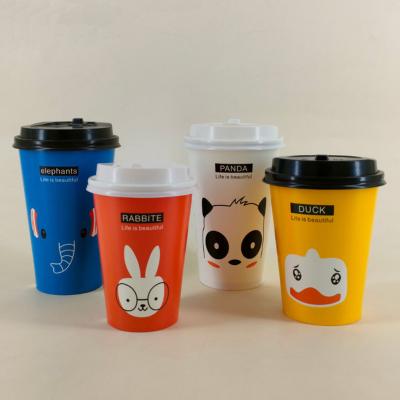 China Bubble Tea Paper Cup Wholesale Price Disposable Coffee Cups for sale