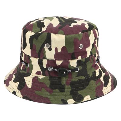 China Custom Fashion Plain Print Pleat Picture Sports Blank Logo Summer Jungle Fishing Bucket Hat for sale