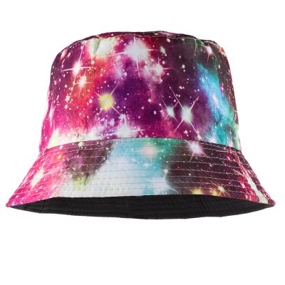 China Best Selling Custom Printed Cheap Bucket Hat Sky Fisherman Outdoor Starry Picture Bucket Hat for sale