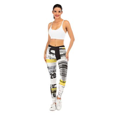 China Custom Printed Breathable Workout Fitness Yoga Pants Women Gym Trainer Legging for sale